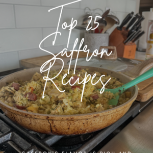 25 Best Saffron Recipes Premium 8-Card Kitchen Set